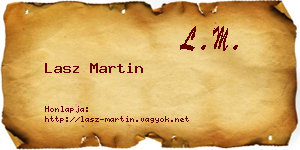 Lasz Martin névjegykártya