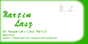 martin lasz business card